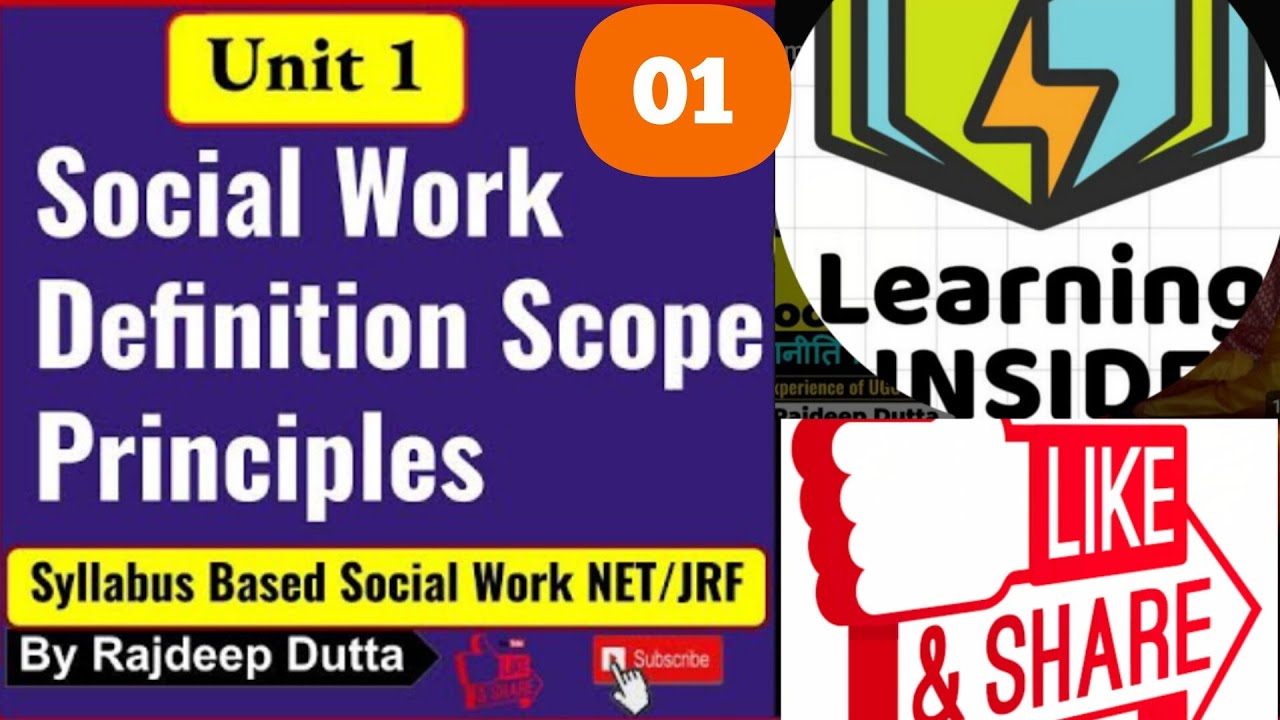 Social Work Definitions Scope and Principles I Unit 1 I Social Work I NTA UGC-NET/JRF/PhD I L-01