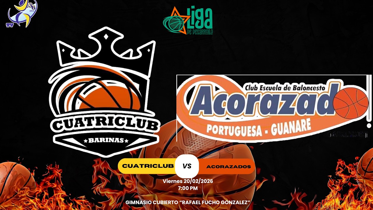CUATRICLUB vs ACORAZADOS DE GUANARE (LIGA DE DESARROLLO VEN) // LA BARRA DEL DEPORTE TV