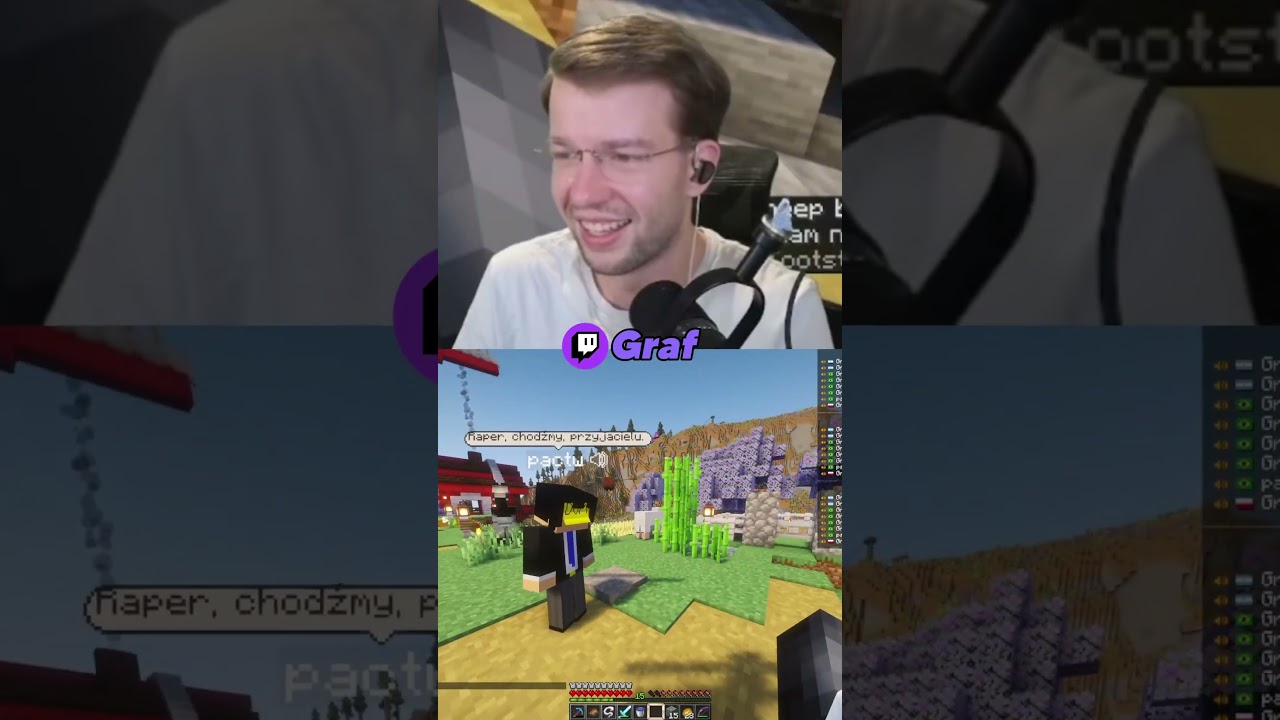 ZAMACH NA GRACZA 💀 #graf #qsmp2 #qsmp