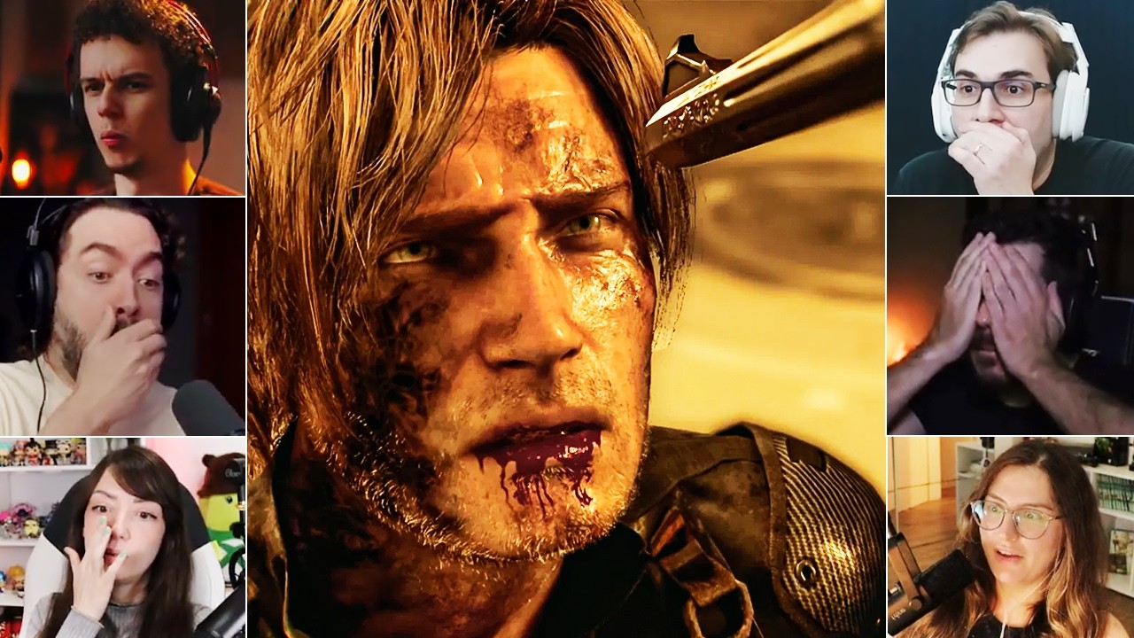 A MORTE DE LEON! - YOUTUBERS REAGINDO AO FINAL DE RESIDENTE EVIL 9 REQUIEM