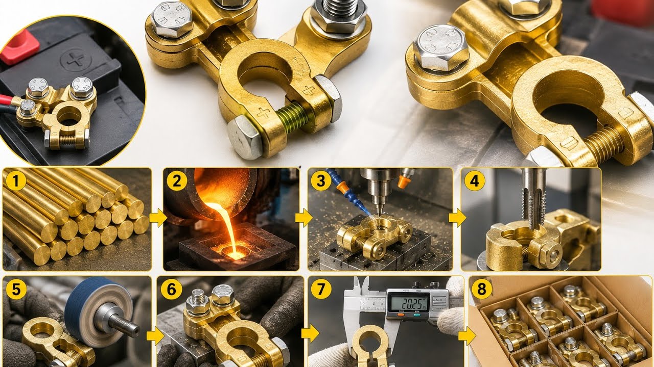 The Discovery of Making Brass Battery Terminals that is Rarely known by the People's