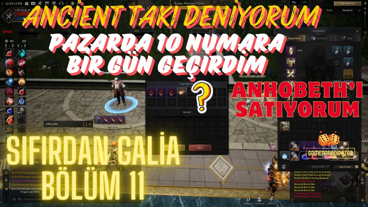 SIFIRDAN GALİA B11 ANCİENT TAKI ÇEVİRMEK KARLIMI ? / DOLU DOLU PAZAR MACERAMA DEVAMMMMMM Rise Online