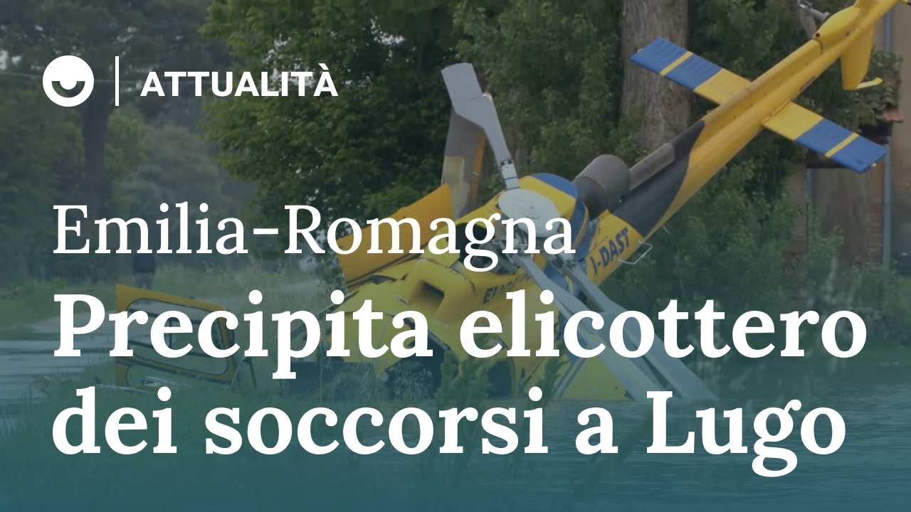 Alluvione in Emilia-Romagna, precipita elicottero dei soccorsi a Lugo