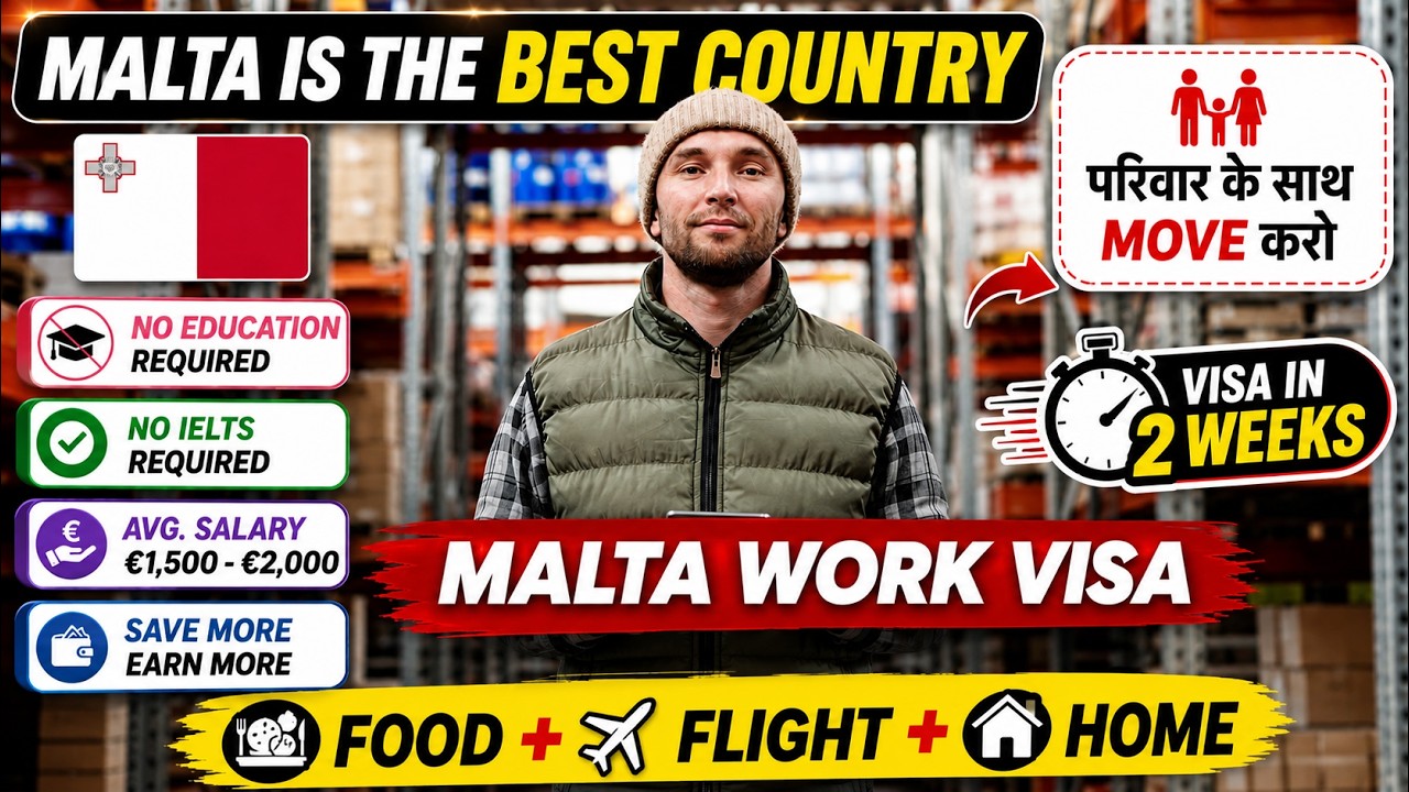 🇲🇹 Malta Work Permit 2024 | 97000+ Jobs In Malta | Malta Free Work Visa 2024 🇲🇹
