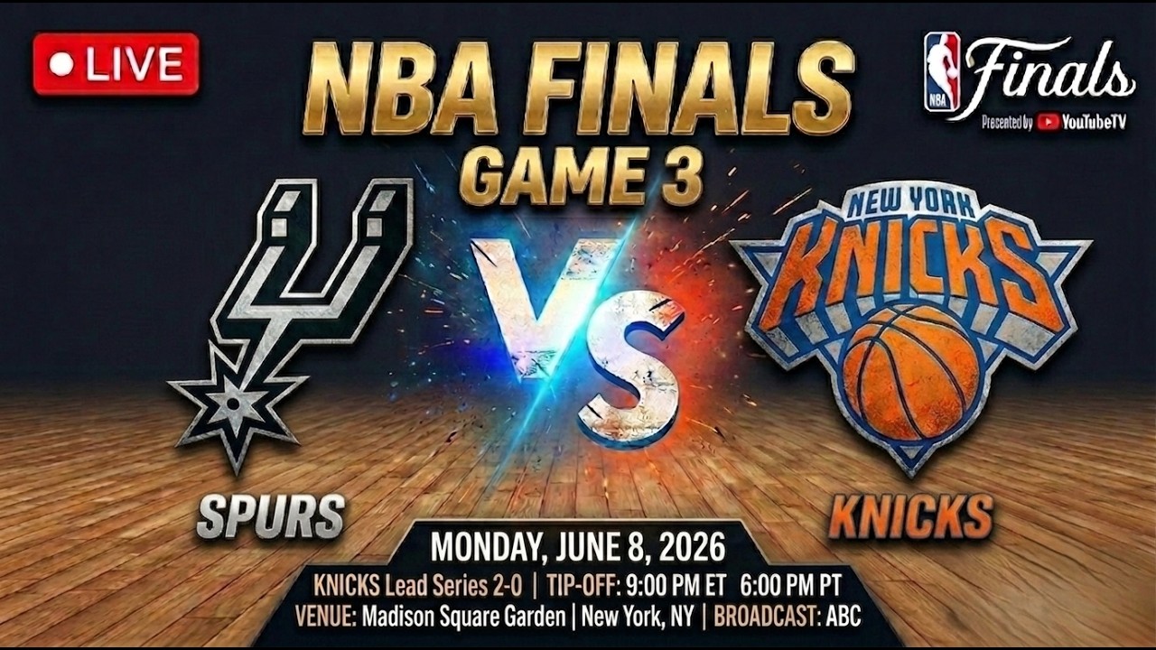 NBA LIVE! San Antonio Spurs vs New York Knicks LIVE FULL GAME 3 | NBA FINALS 2026 | June 9, 2026