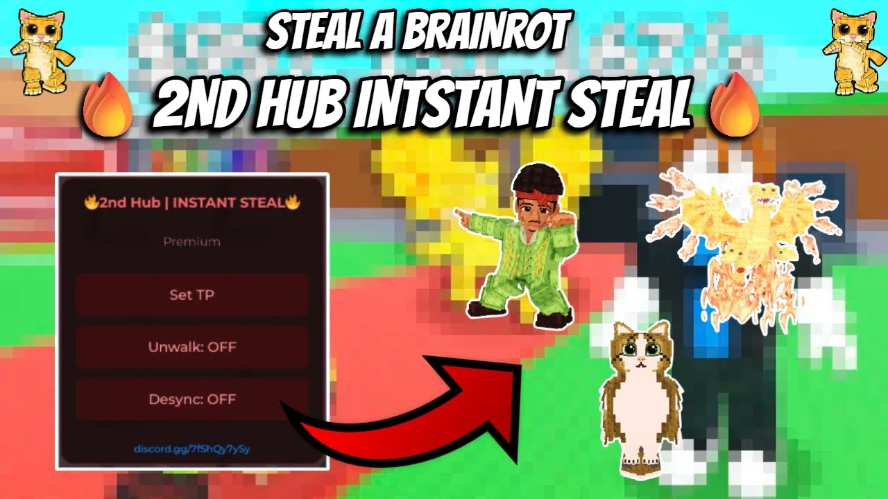 Steal A Brainrot Script *Op* [ UPD INSTANT STEAL / DESYNC ] 