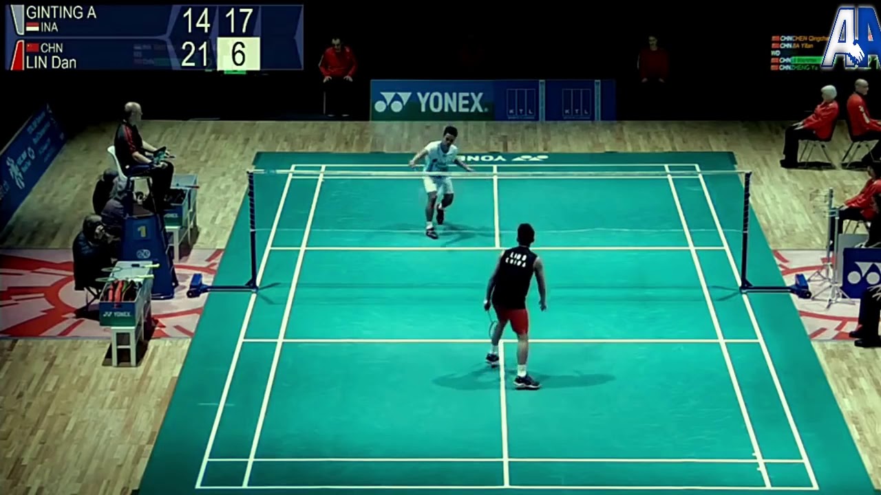 SEmi finall. Anthoni ginting vs Lin dan. Swiss Open,  Bandminton Skill