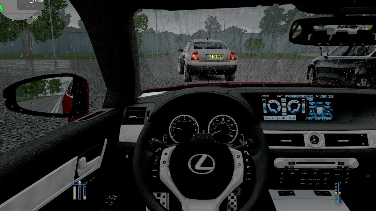 City Car Driving 1.4.1 Lexus GS 350 F in rain