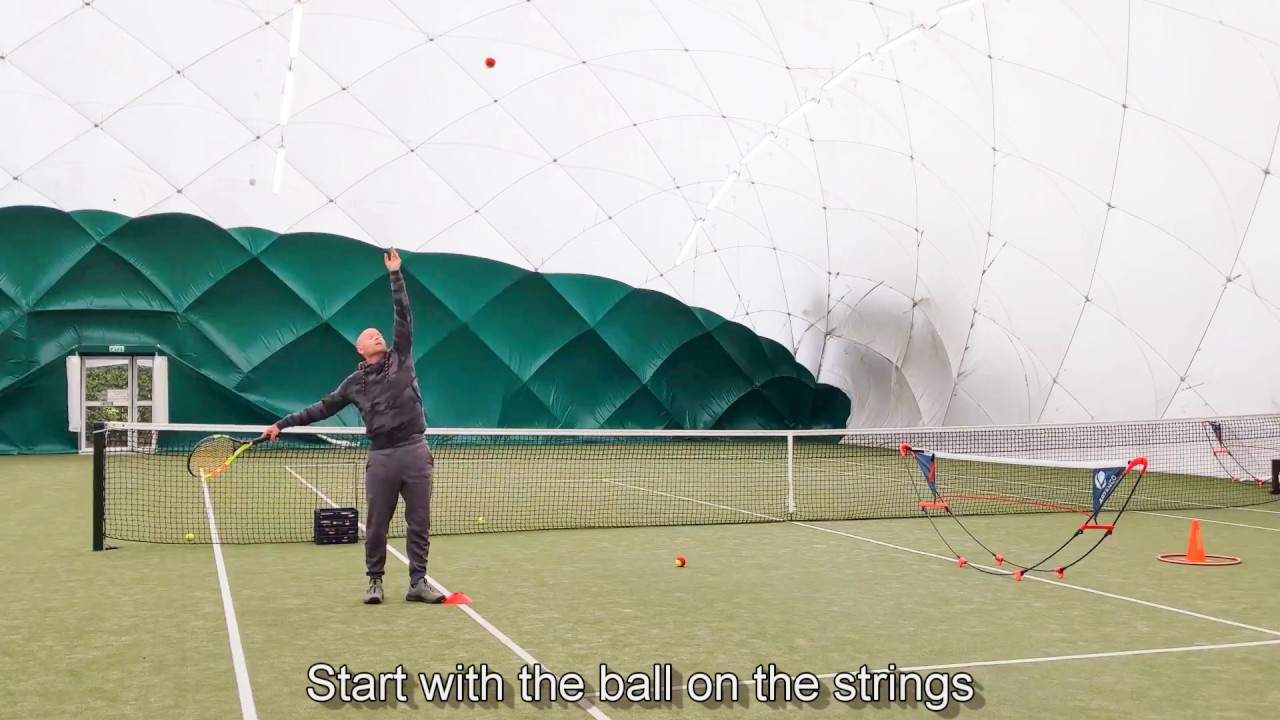 Mini Tennis Serve Technique - Part 7 of Progression - Ball Toss from Side On Position