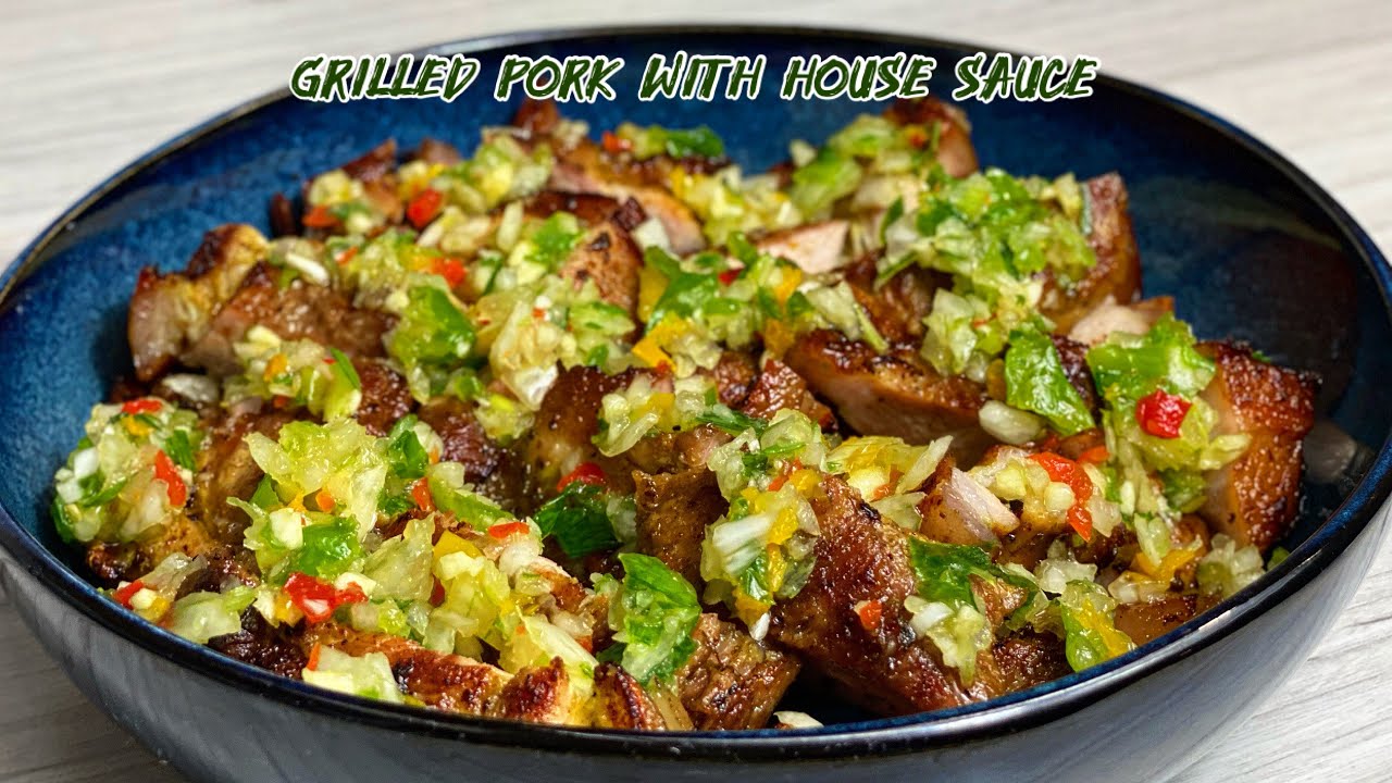 How to make St. Lucian Grilled pork with famous house sauce &ldquo;souskai&rdquo;