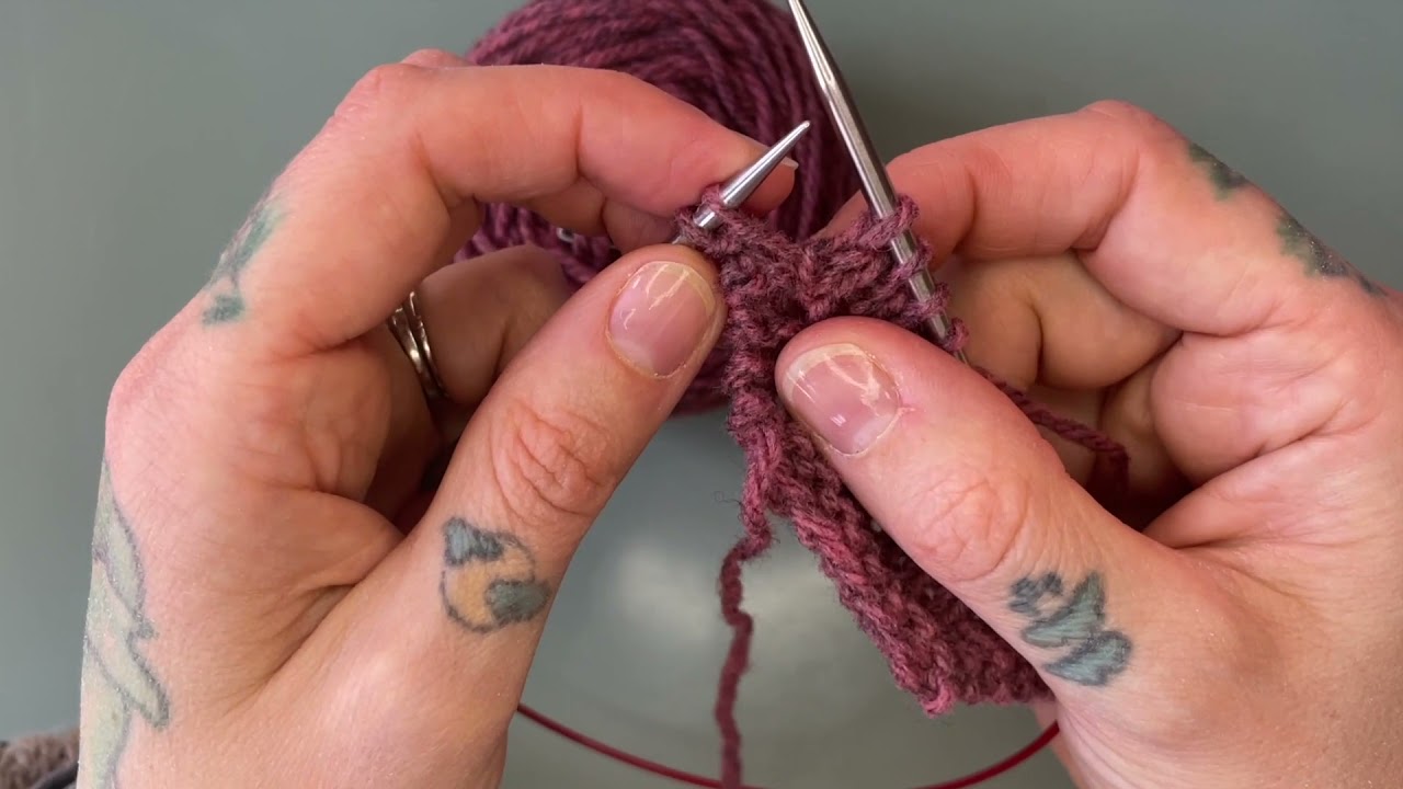 Knitting Tutorial for m1R and m1L Increases