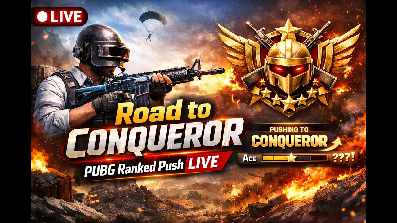 🔴 Road to Conqueror | PUBG Ranked Push Live