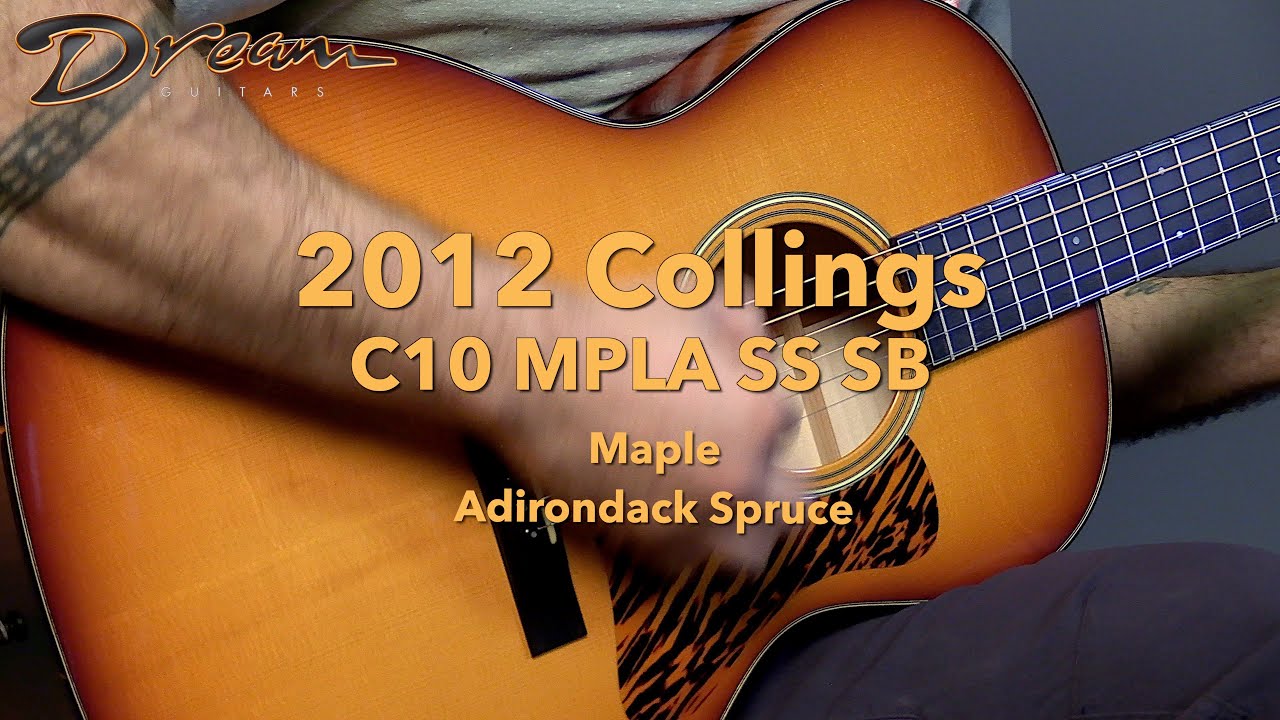 Гитары мечты - Collings C10 MPLA SS SB 2012 года, клен и ель Адирондак #демонстрациягитары #гитара