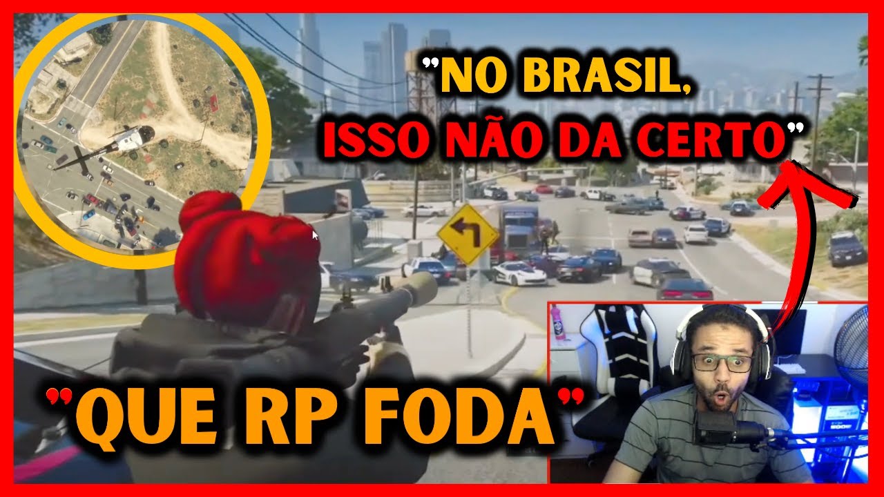TIUBERG REAGINDO ao RP no MAIOR SERVIDOR DA GRINGA (NoPIXEL) | GTA RP CDA
