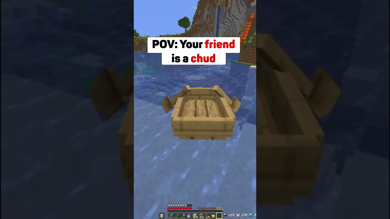 POV: Your friend is a chud in Minecraft😨
