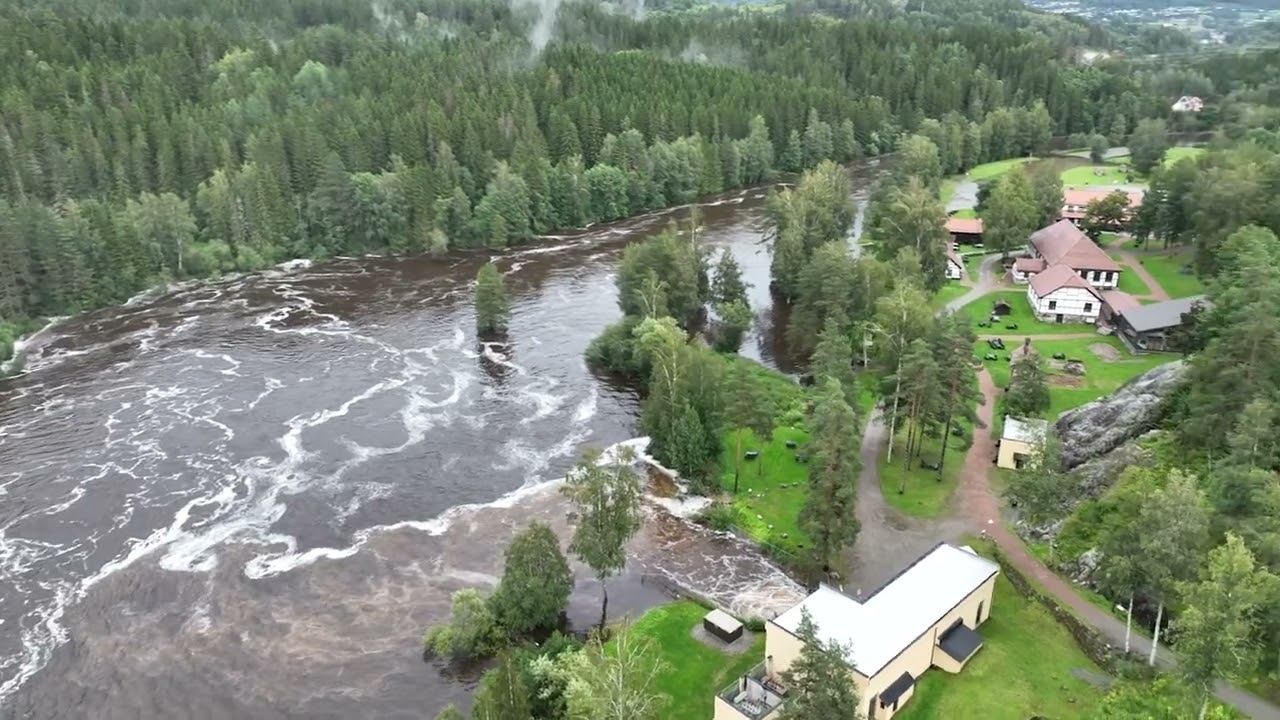 Haugfossen på Modum Blaafarveværk, 9. august 2023