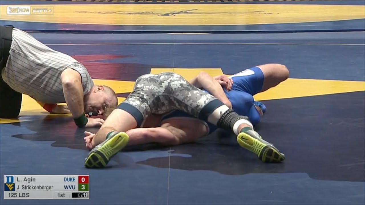 125lbs Jett Strickenberger (West Virginia) vs Logan Agin (Duke)