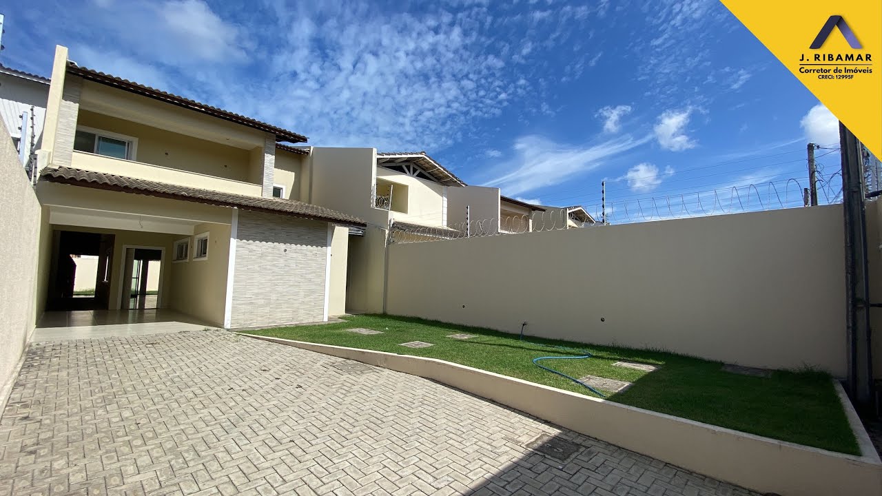 Casa duplex no porcelanato com 218 m², 4 suítes com dependência, 4 vagas  | Parque Manibura – CE