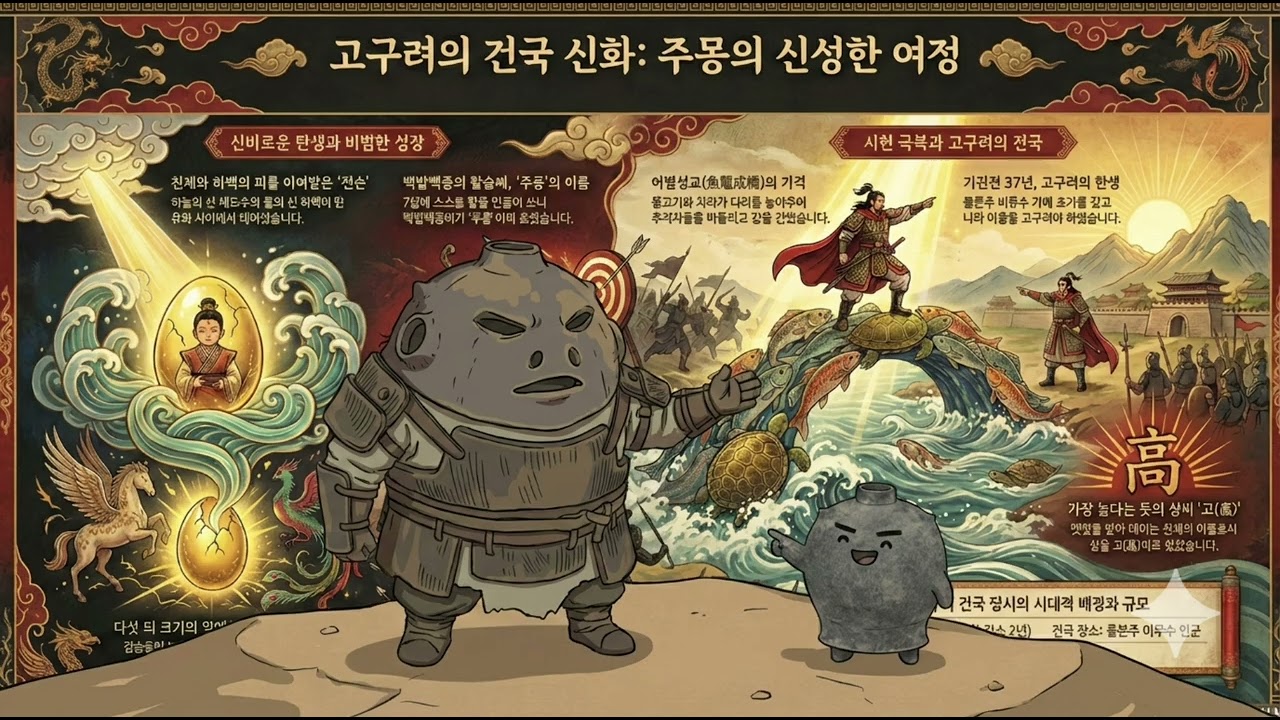 [삼국유사(三國遺事)  깊이 읽기]14부 고구려 - 쫓아오는 칼날 앞, 강물이 돕다! 고구려의 시작과 주몽의 위대한 여정