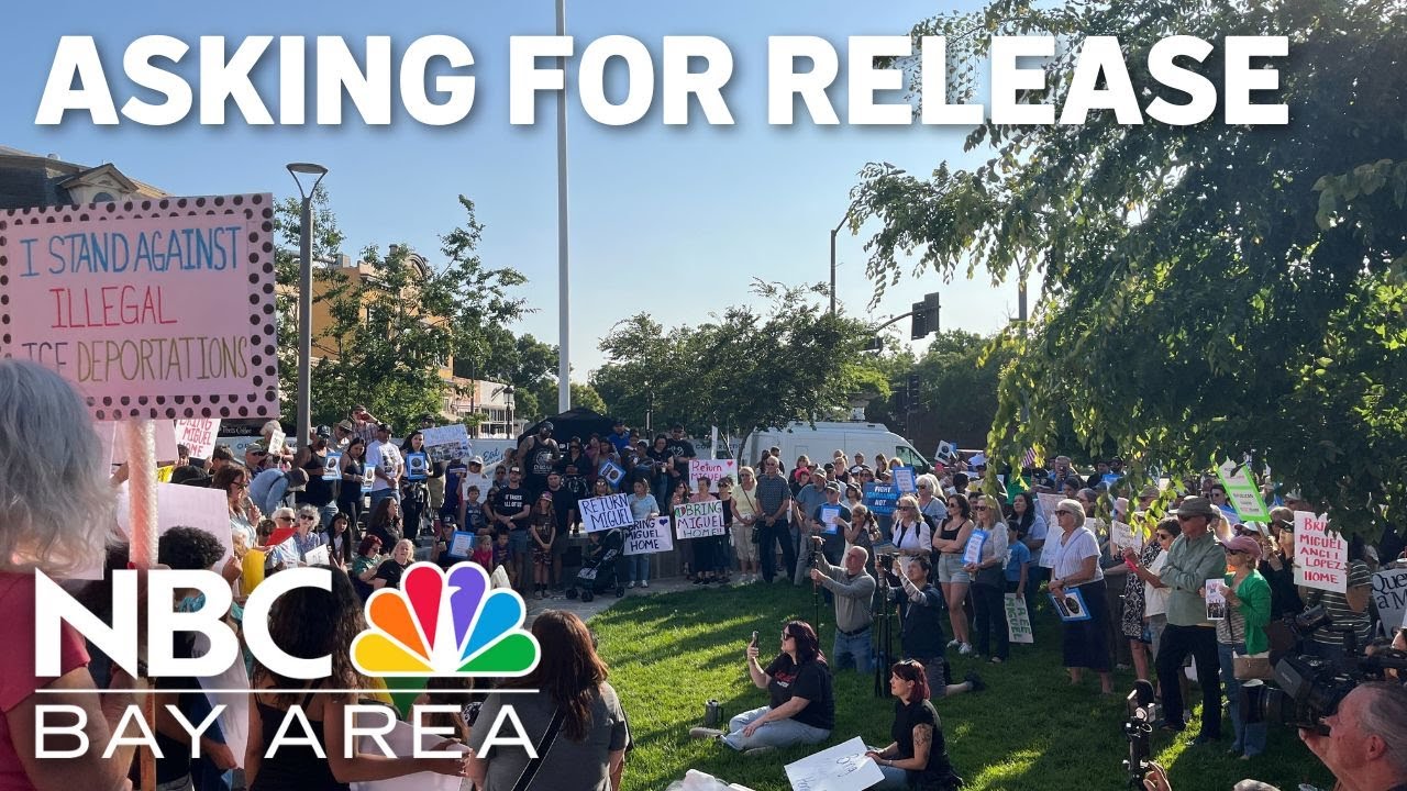 Hundreds rally, calling for the release of Livermore man detained by ICE