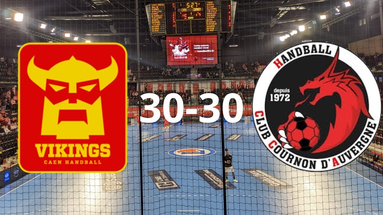 RÉSUMÉ CAEN HB🔴🟡 - ⚫🔴 HB COURNON (30-30) LNH Proligue 2023-24 - J4