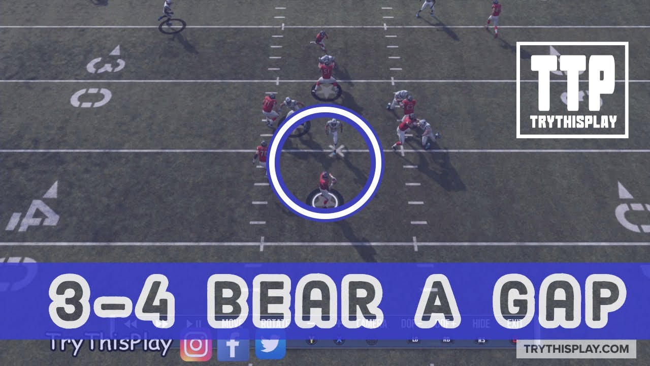 Coach's Madden 19 Defensive Secret/Tip - 3 4 Bear A Gap - TryThisPlay