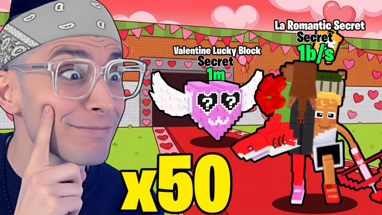 Apro 50 VALENTINE LUCKY BLOCK... Avrò la ROMANTIC SECRET su Steal a Brainrot?!