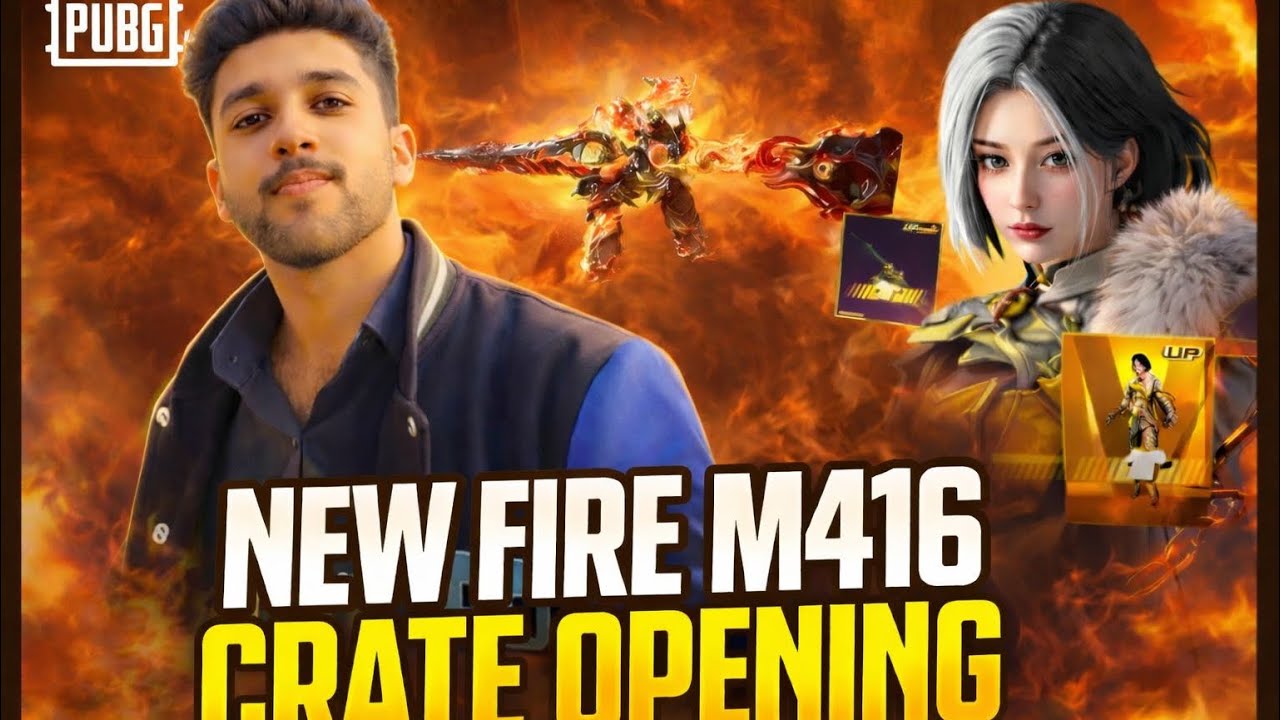 NEW M416 FIRE CRATE OPENING IN 20K UC 😎|PUBG MOBILE | EZAAN WORLD 