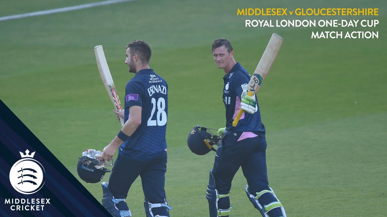 ESKINAZI & GUBBINS RECORD PARTNERSHIP SEAL VICTORY | MIDDLESEX v GLOS | MATCH ACTION