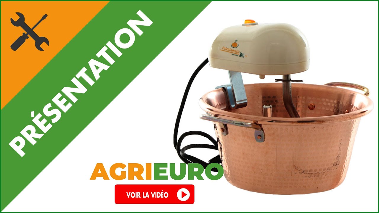 Présentation du Chaudron électrique en cuivre martelé pour la polenta LAR polentamatic