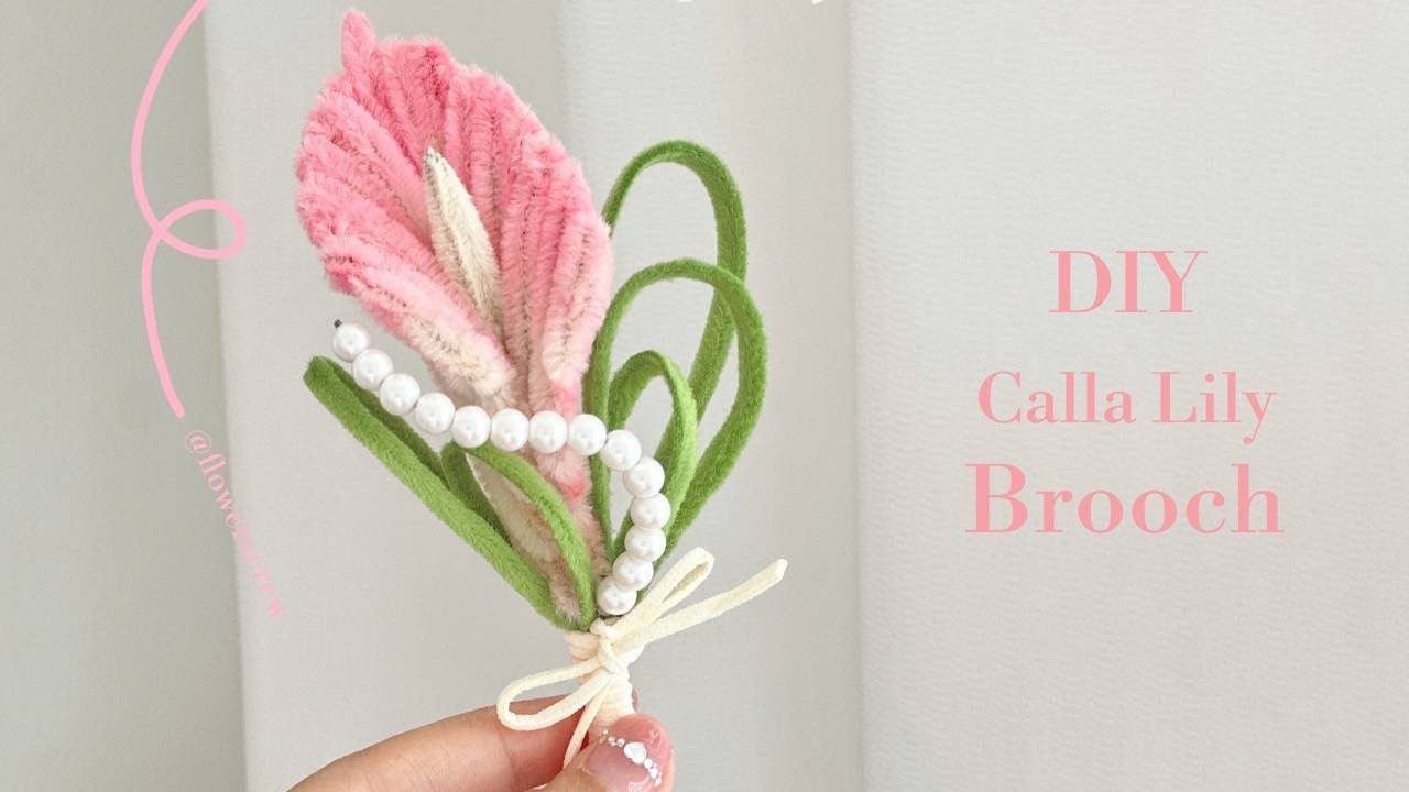 DIY Brooch | How to Make a Flower Brooch | Calla Lily Brooch for Wedding