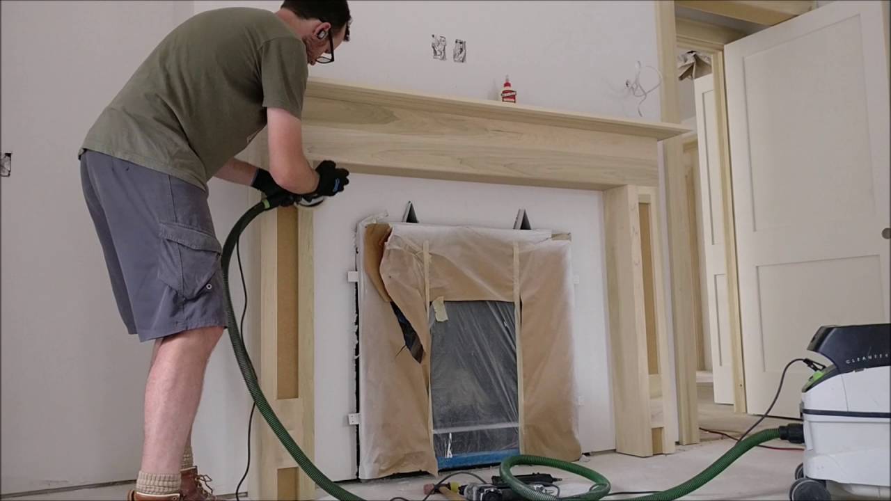 Modern Fireplace Mantel build DIY
