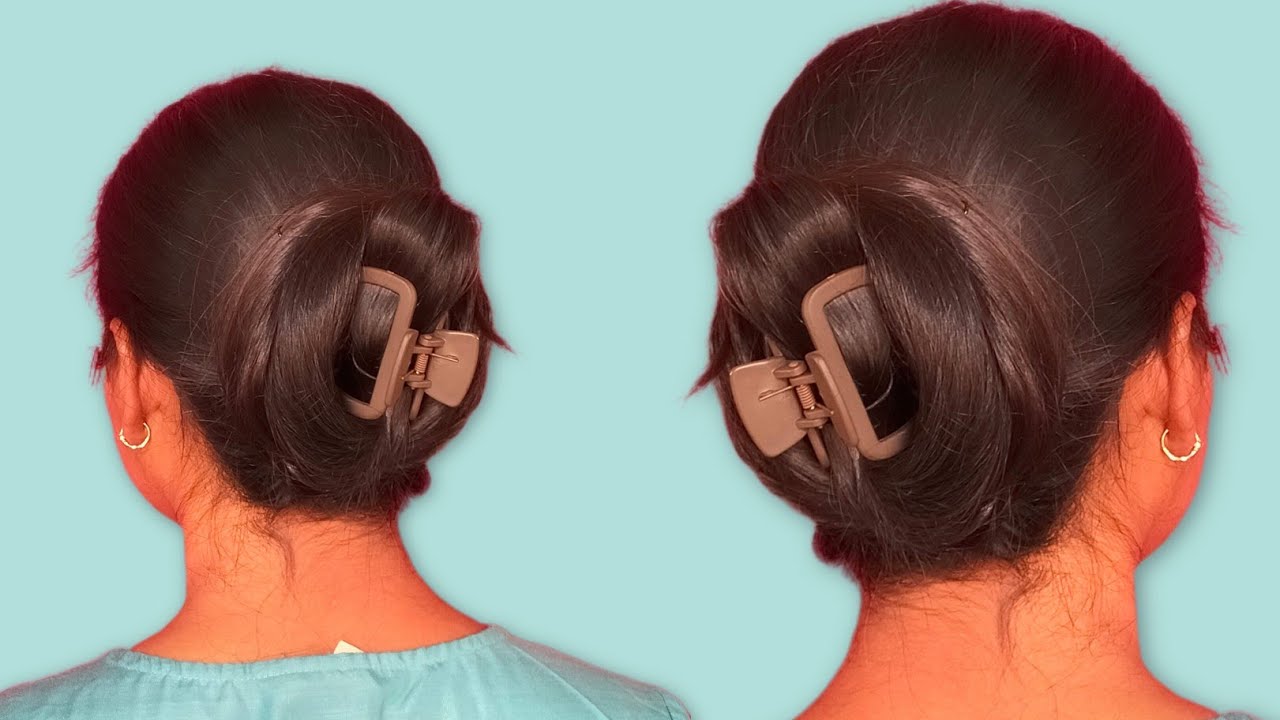 ✨Easy Clutcher Juda Hairstyle✨Beautiful ❤️ Juda Bun Hairstyles With Banana Clip _ Hair Style Girl