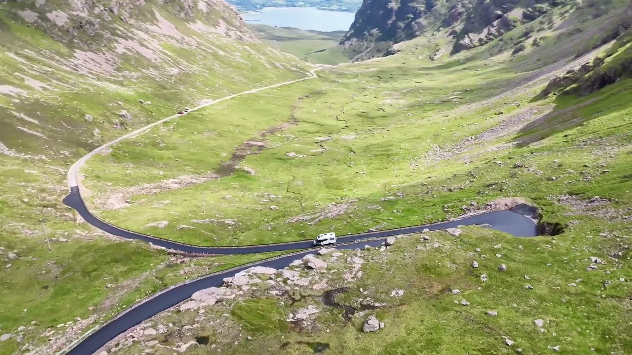 Applecross pass motorhome drone footage Scotland 2025 