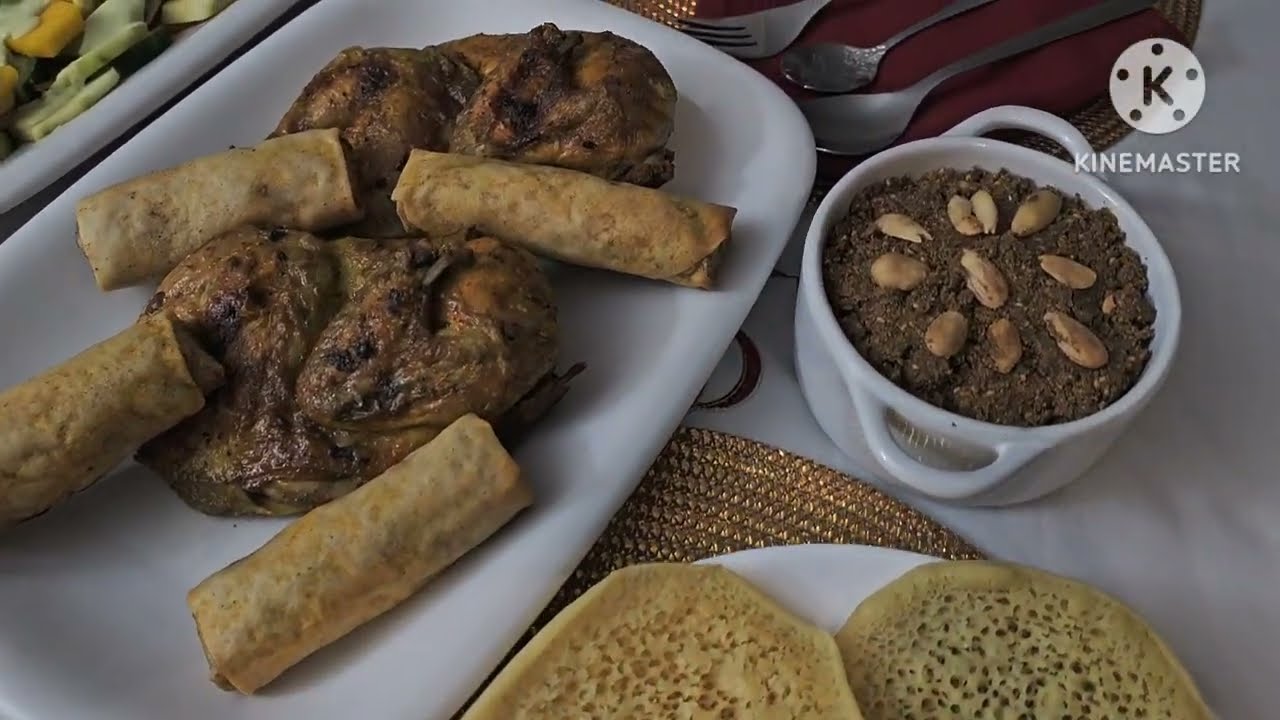 سفرة رمضان صحيه وكامله سلطة بصوص صحيه دجاج بالتتبيله خفيفه زائد تحليه صحيه لذيذه