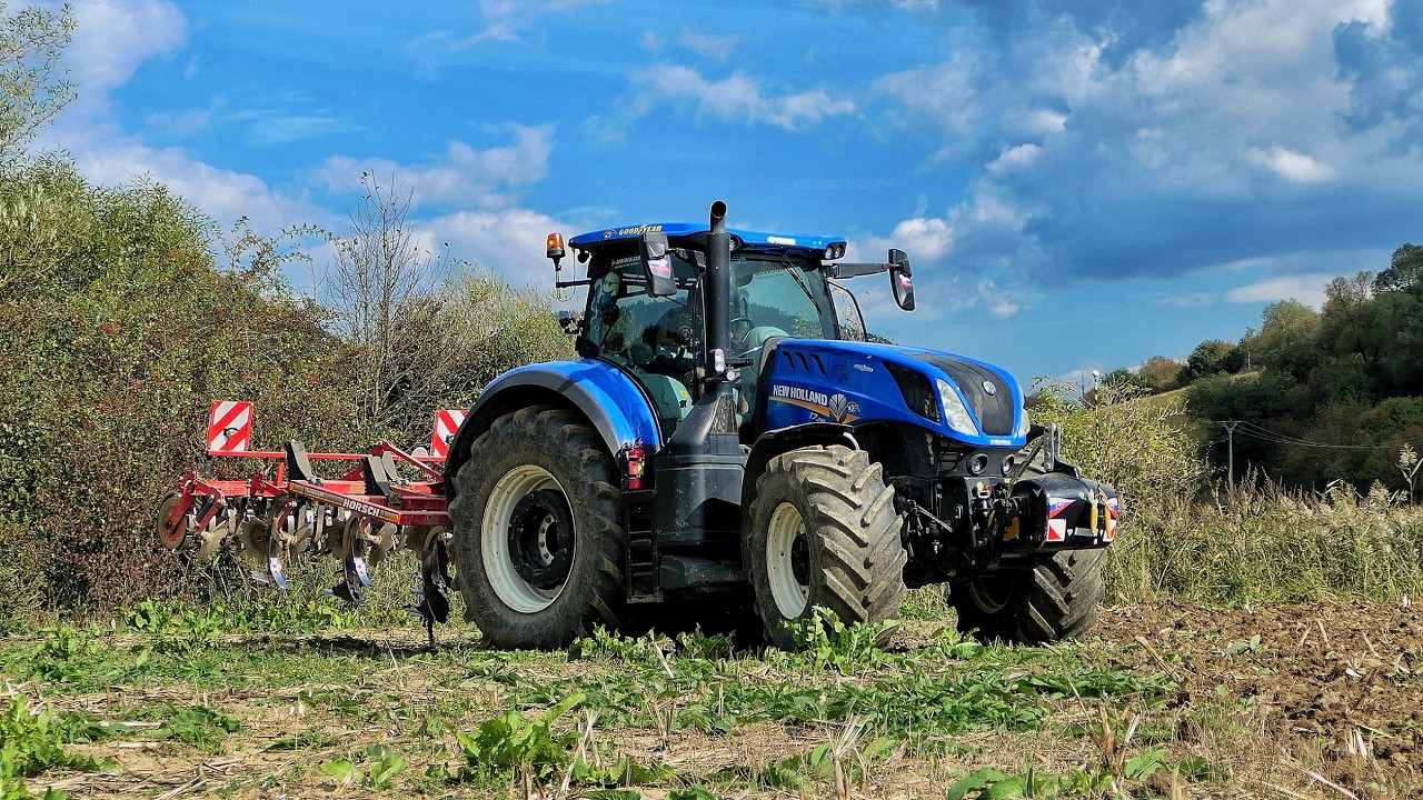 New Holland T7.290 AC + Horsch Terrano 3 FX / Осенняя обработка почвы 2024 г.
