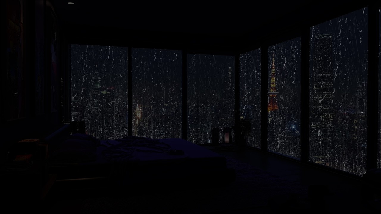 Rainy Night in New York City 🌧️ | Cozy Bedroom Rain Ambience for Deep Sleep