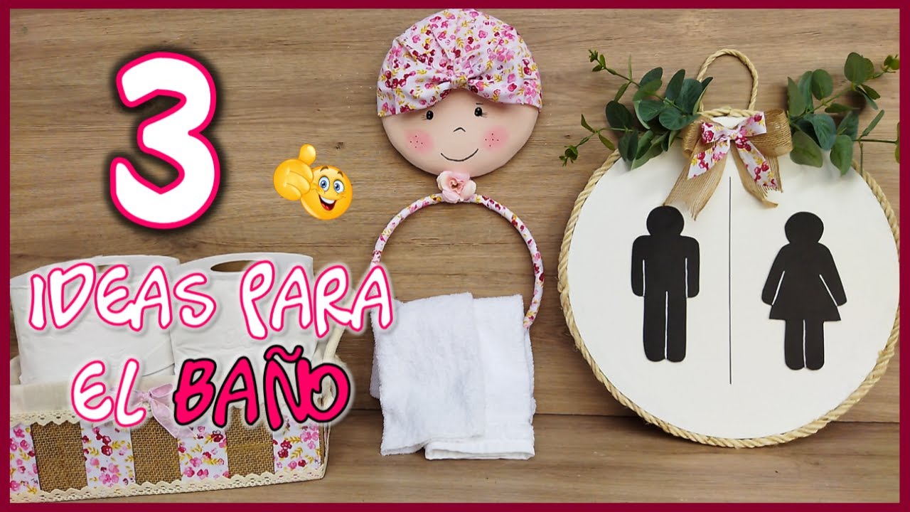 3 BRILLANTES IDEAS PARA DECORAR EL BAÑO - Manualidades con reciclaje - Bathroom crafts