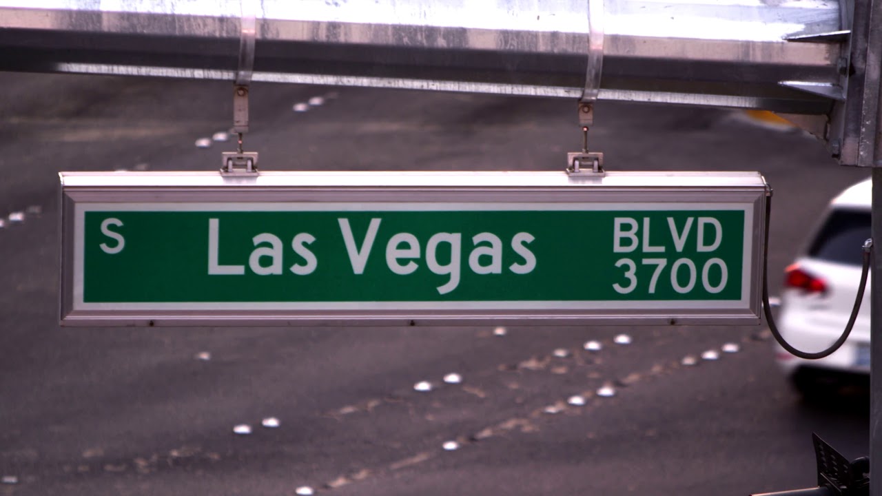 Las Vegas Street Sign 4K Royalty-Free Stock Video Footage