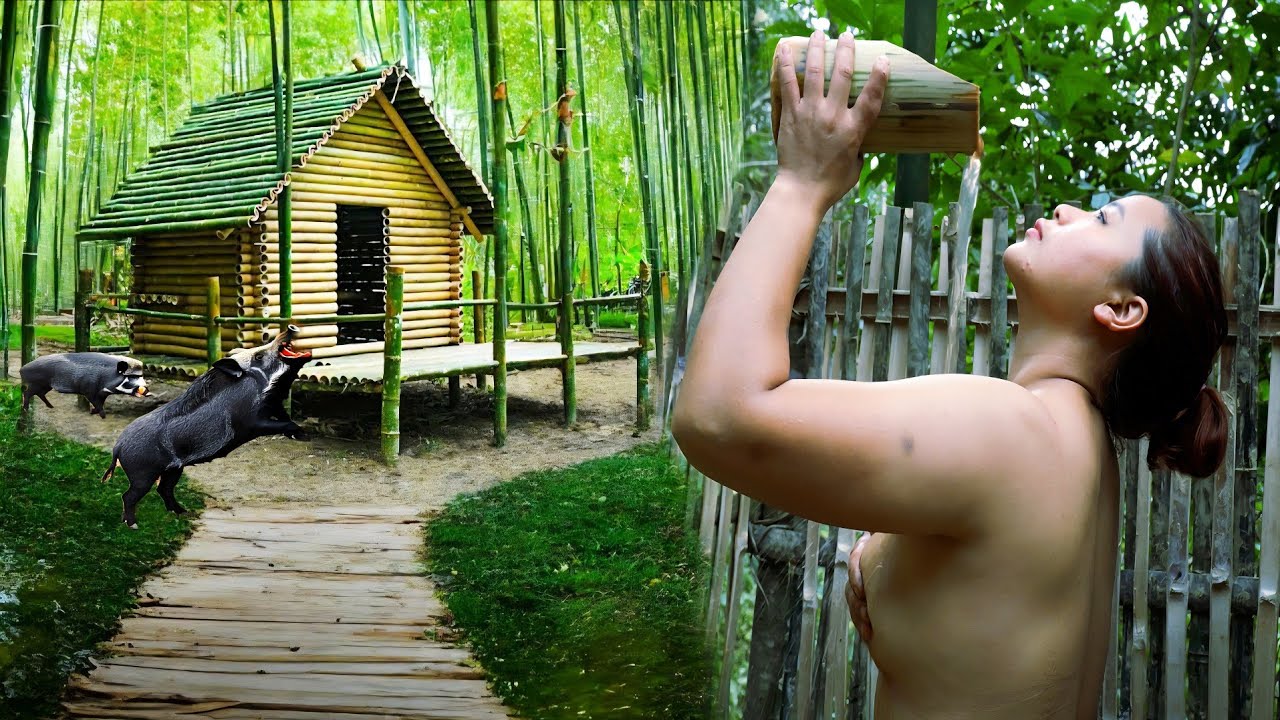 FULL VIDEO: 100 Days Alone in the Jungle, Building a Tree Shelter & Hunting for Survival | Phượng P&uacute;