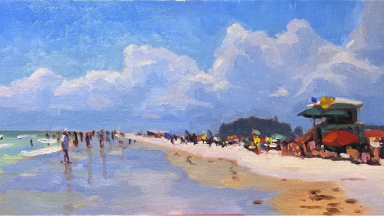 Oil Painting Process Broken Down | Beach Landscape