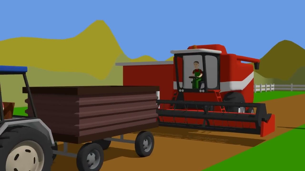 Farm Video Work STORY | Combine Harvester - Rape harvest - Channel about Tractors and Harvesters
