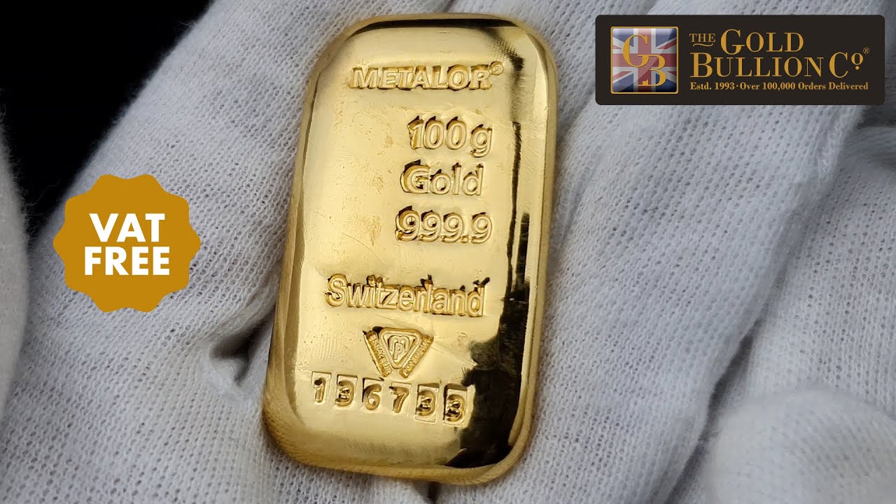 100g Metalor Gold Cast Bar I Buy Now