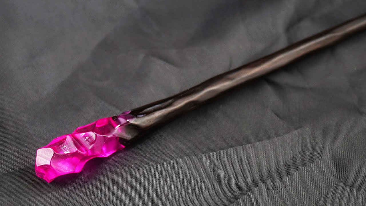 Magic wand？Hairpin？How to make wood and epoxy ./Woodcarving/Woodworking art/ RESIN ART
