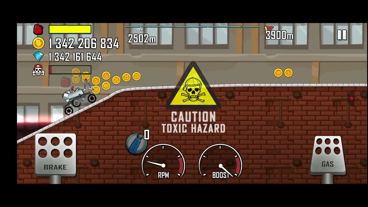 Играю hill climb racing