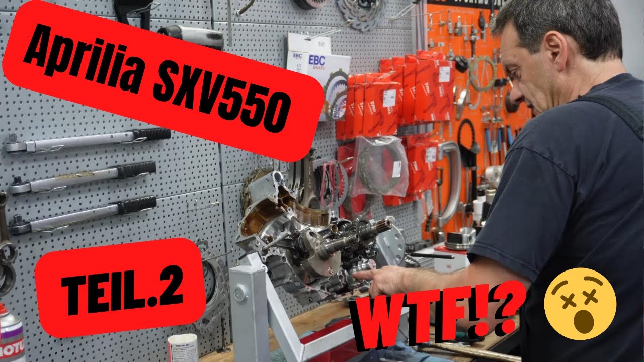 Aprilia SXV550 Motor: Zerlegung und Analyse - Teil.2:  Kurbelwelle und Getriebe... noch zu retten??🙈