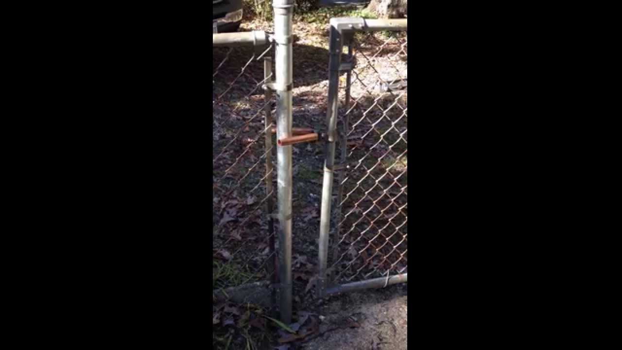 Simple Easy Fix for a for a Misaligned Chain Link Gate Modify Fork Latch $10 & 10 Minutes