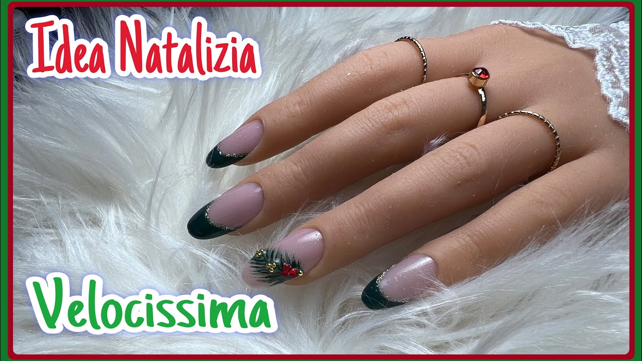 ✨NAIL ART NATALIZIA 🎄Elegante e Velocissima da Realizzare 