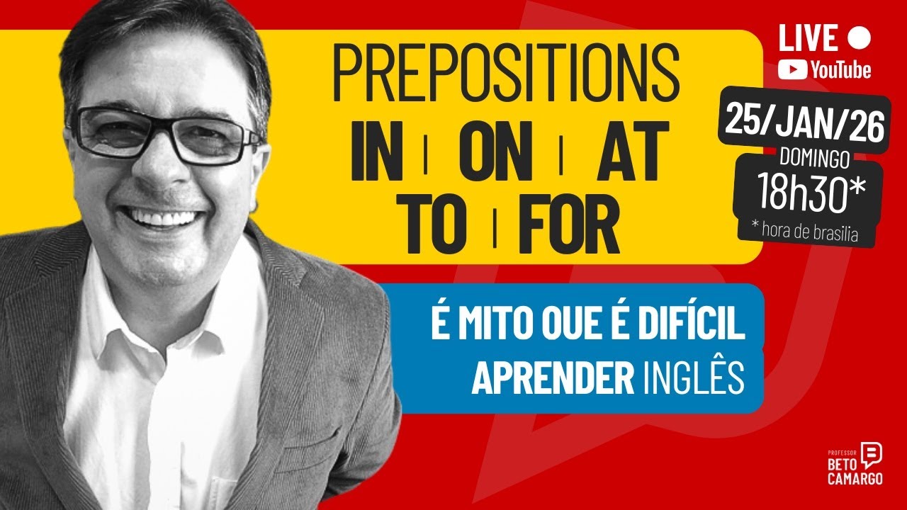 Preposições em INGLÊS  |  LIVE do Tio Beto