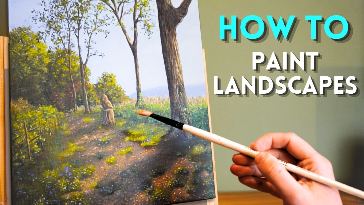 How To Paint Landscapes in 3 Steps - Oil Painting Demonstration